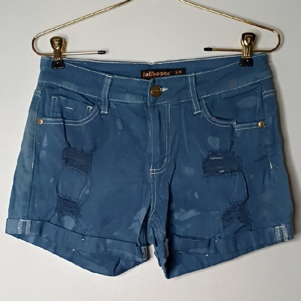 Dollhouse Blue Distressed Denim Shorts Size 5/6